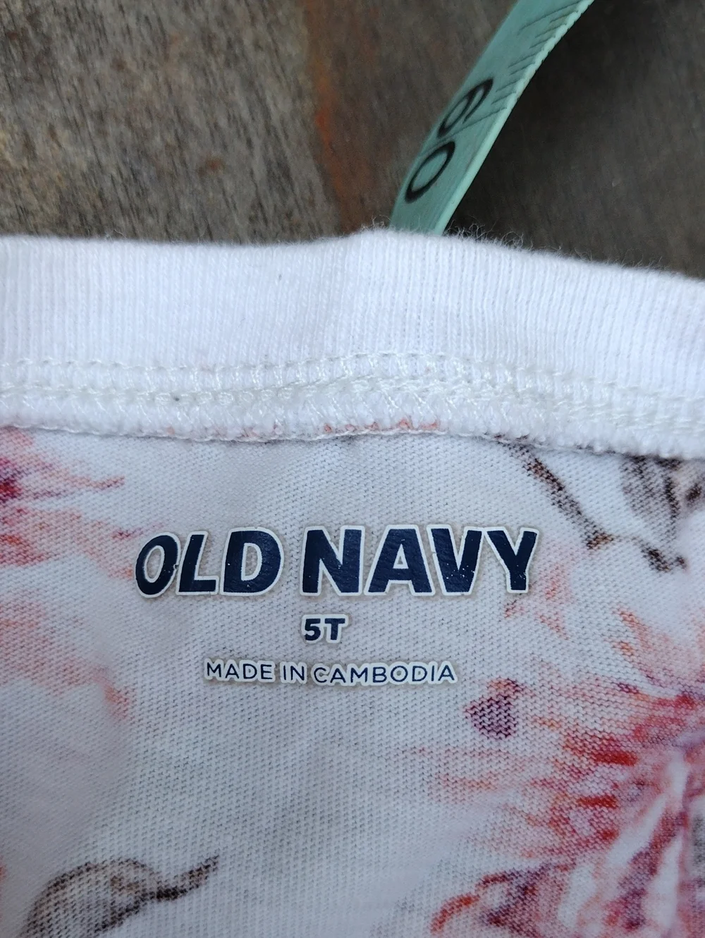 Old Navy,Size5T, Cream Dress with Coral & Brown Floral Print